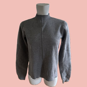 By Design Activewear Knit Sweater Size S Gray Mock Neck